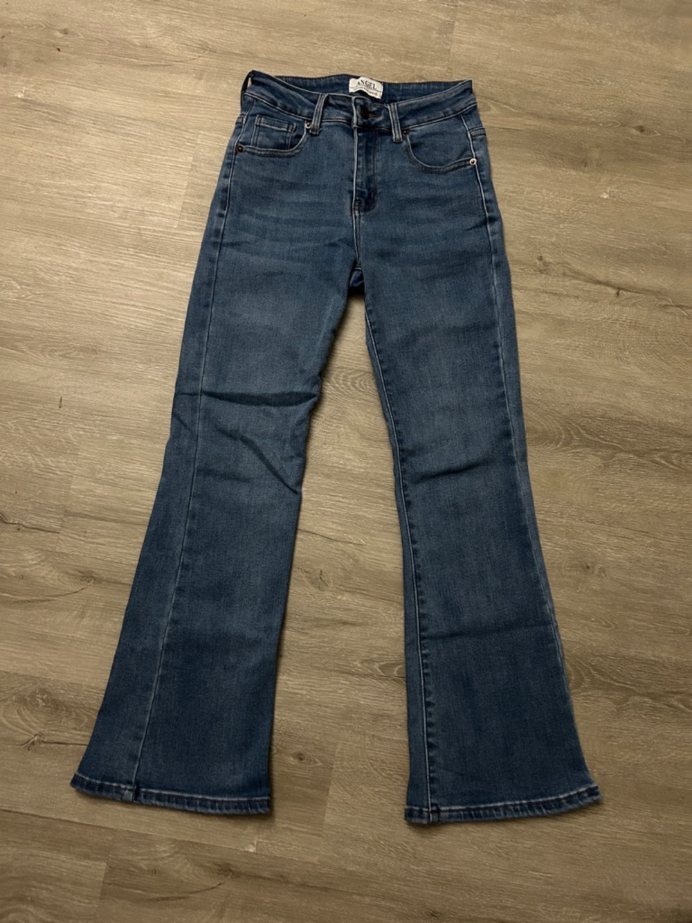 High-Rise Dark Blue Flare Jeans for Women